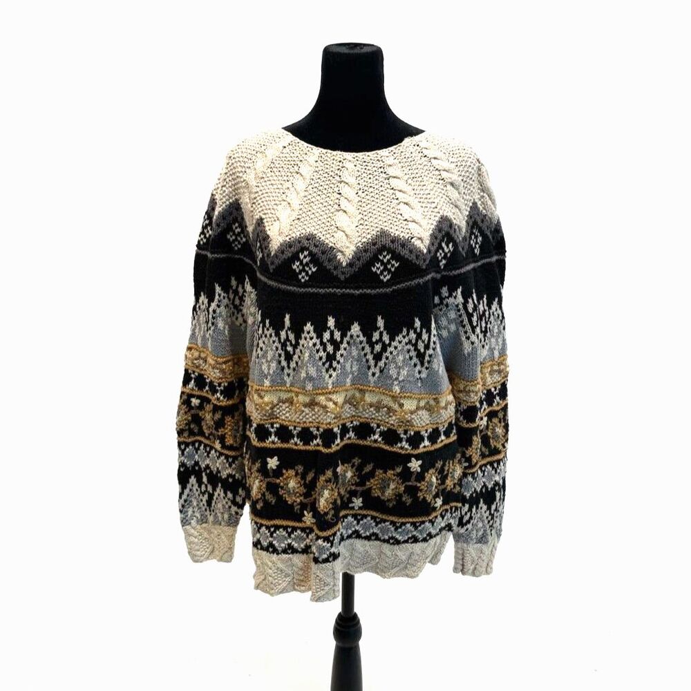vintage cotton scoop neck sweater
